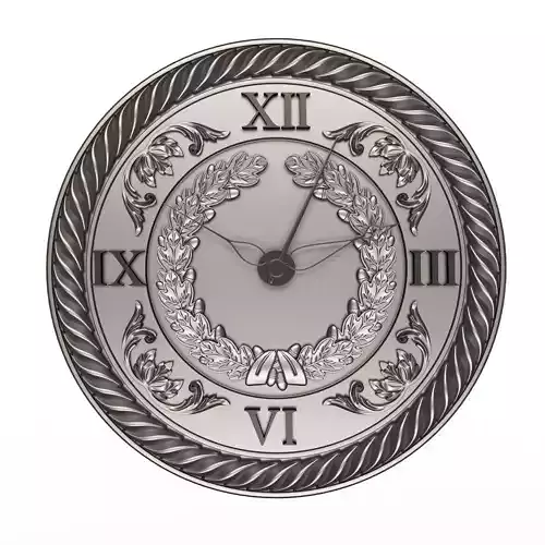 Classic Wall Clock 06 Chrome