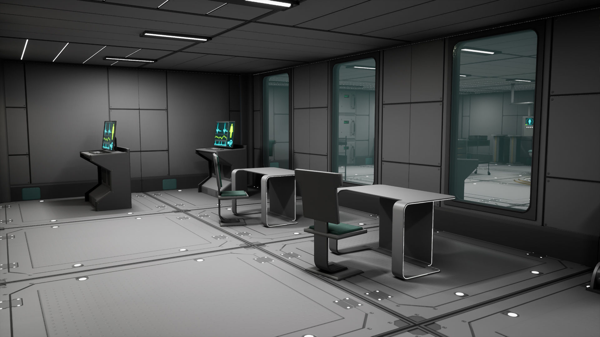 SciFi Space Medical Room 3D model_9