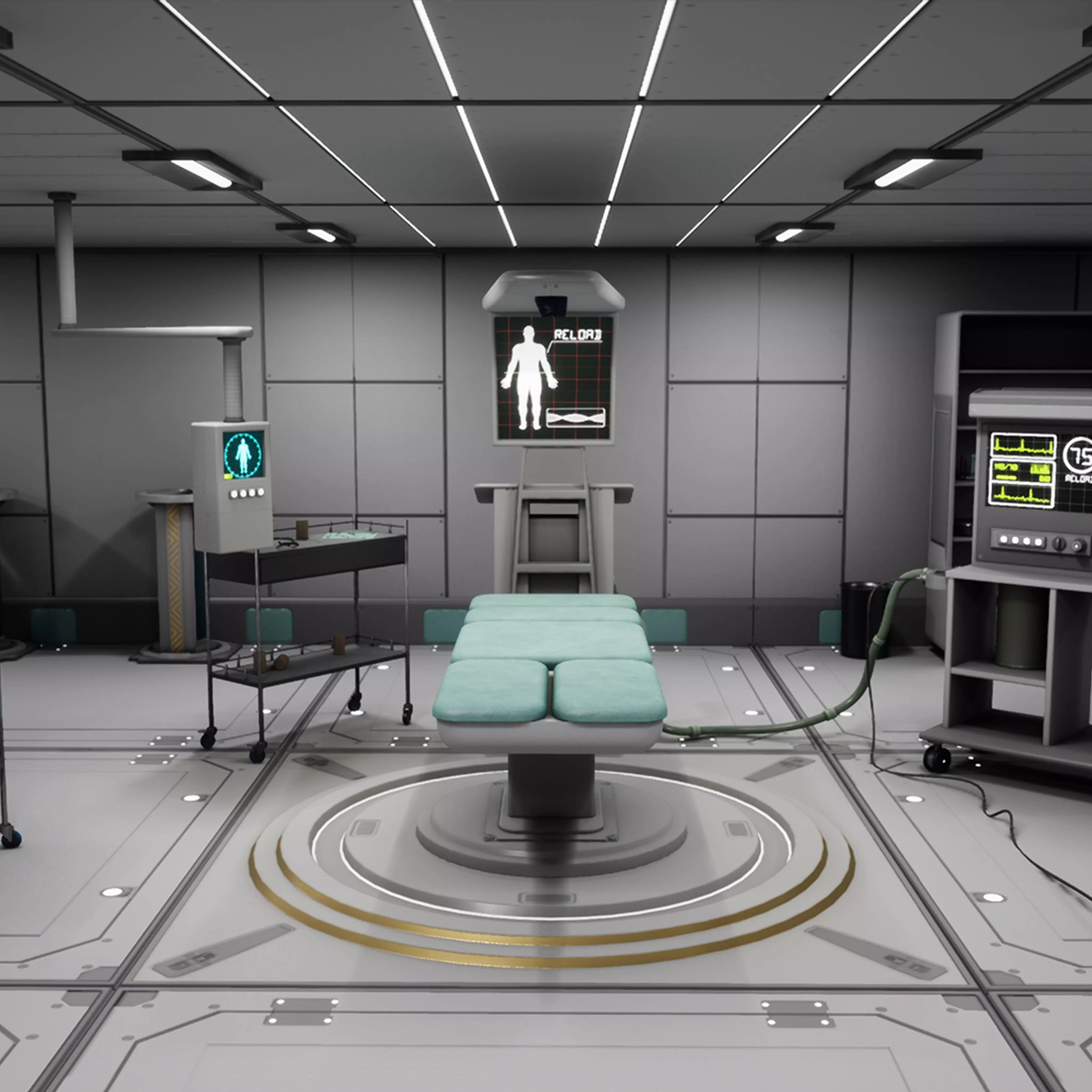 SciFi Space Medical Room 3D model_0
