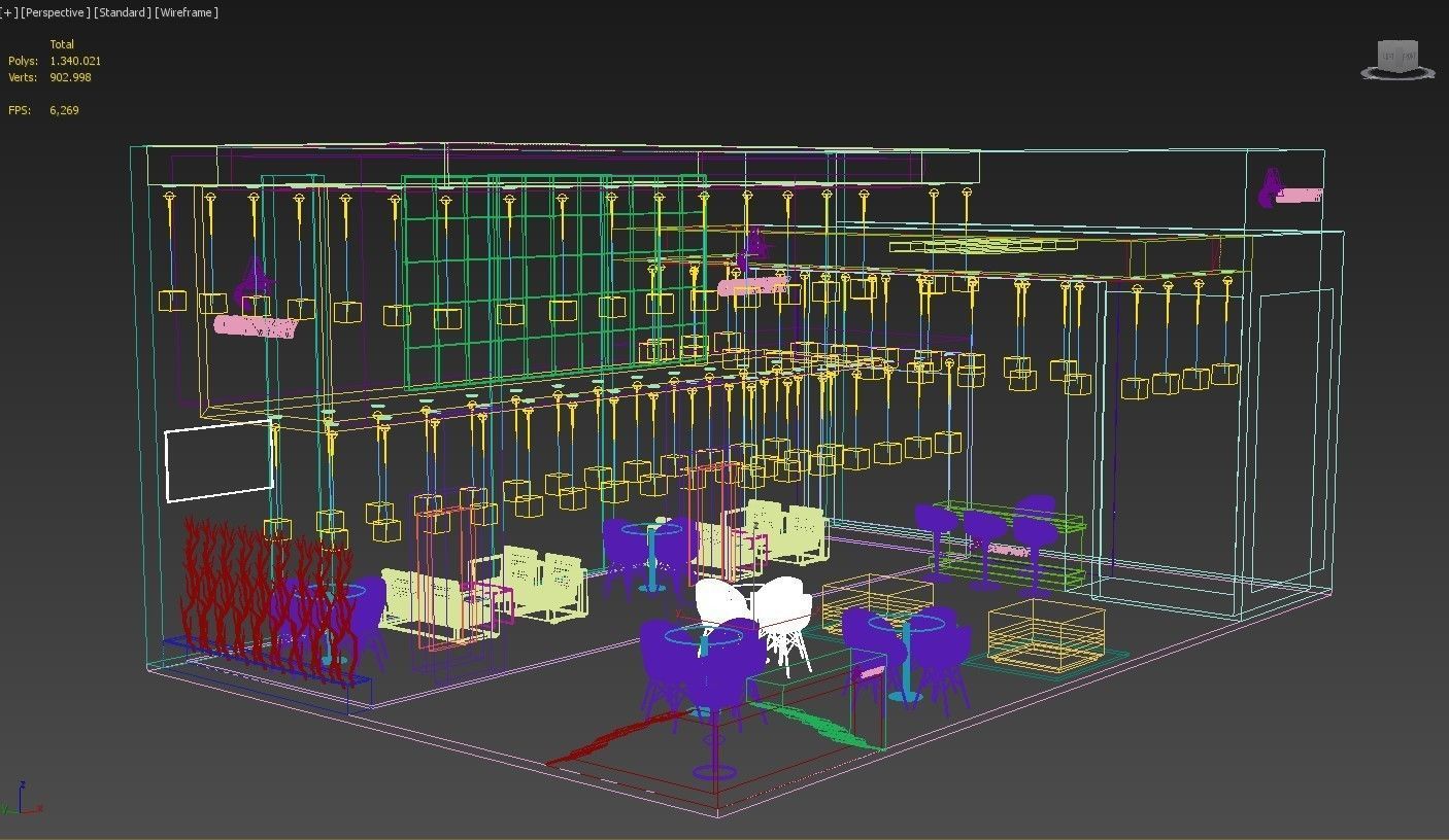 Exhibition Stand Booth Stall 12x8m Height 550cm 2 Side Open 3D model_6