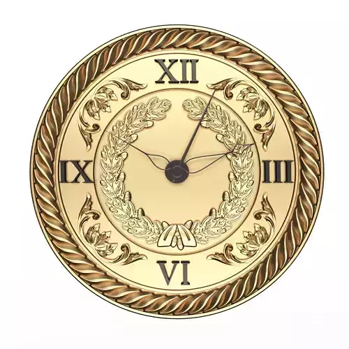 Classic Wall Clock 06 Gold