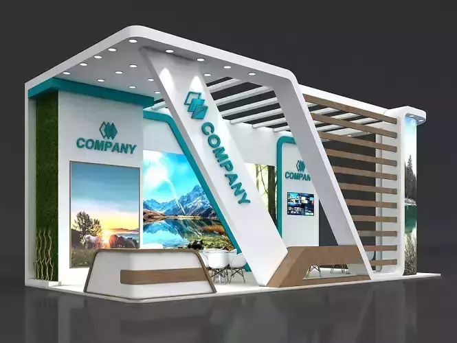 Exhibition Stand Booth Stall 11x5m Height 500cm 3 Side Open