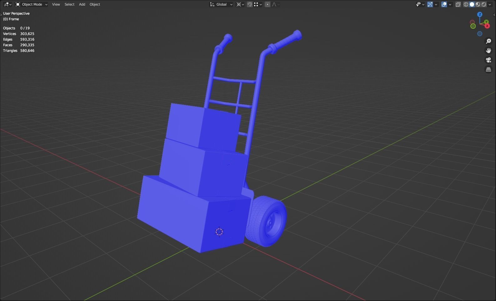 Hand Truck 3D model_12