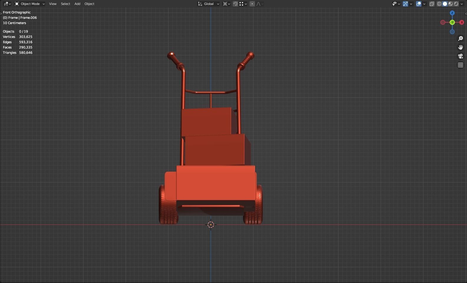 Hand Truck 3D model_7