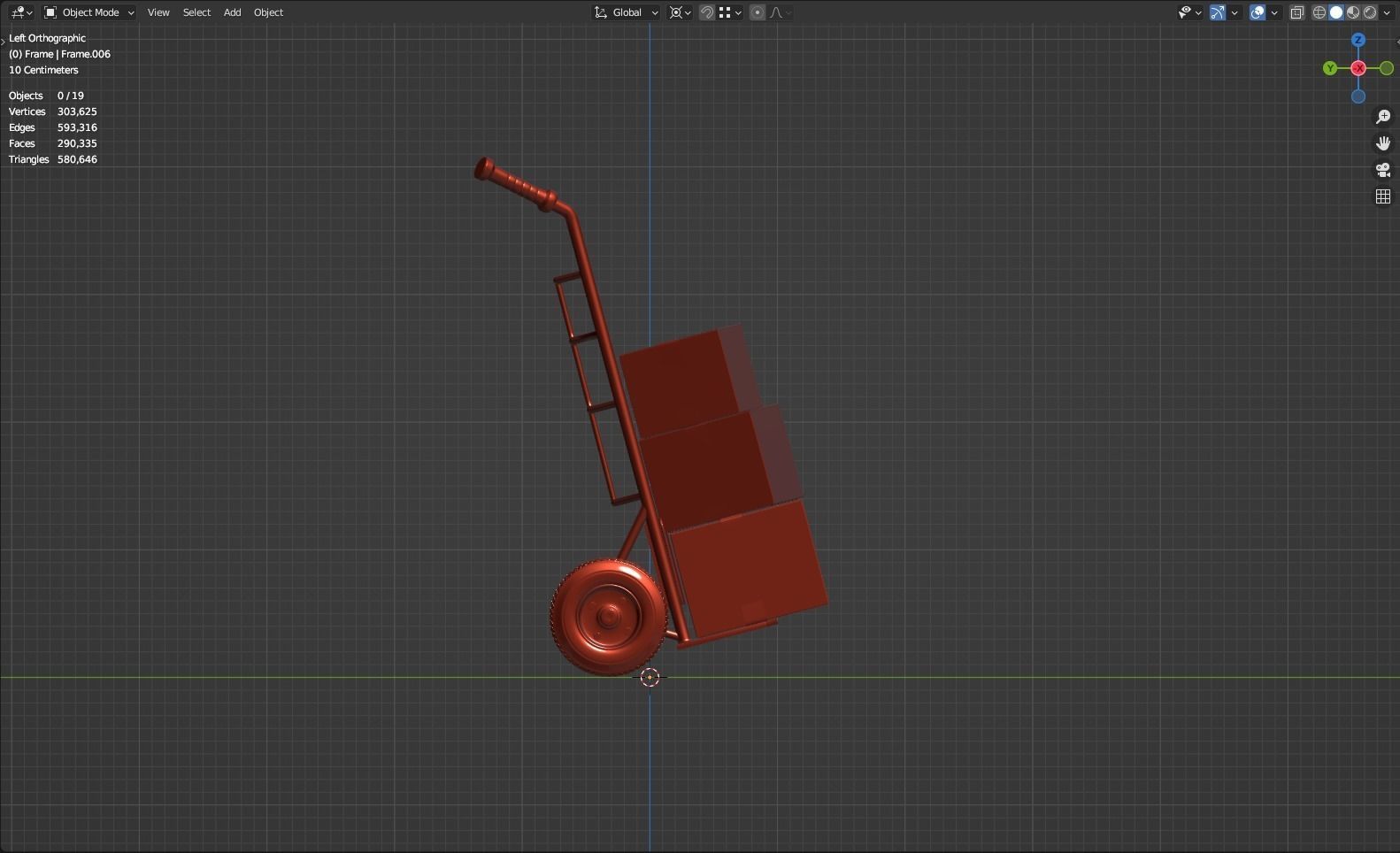 Hand Truck 3D model_6