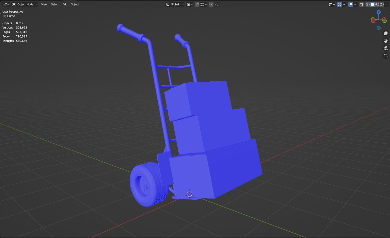 Hand Truck 3D model_11