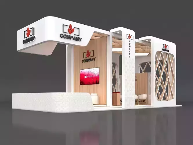 Exhibition Stand Booth Stall 12x5m Height 500cm 4 Side Open