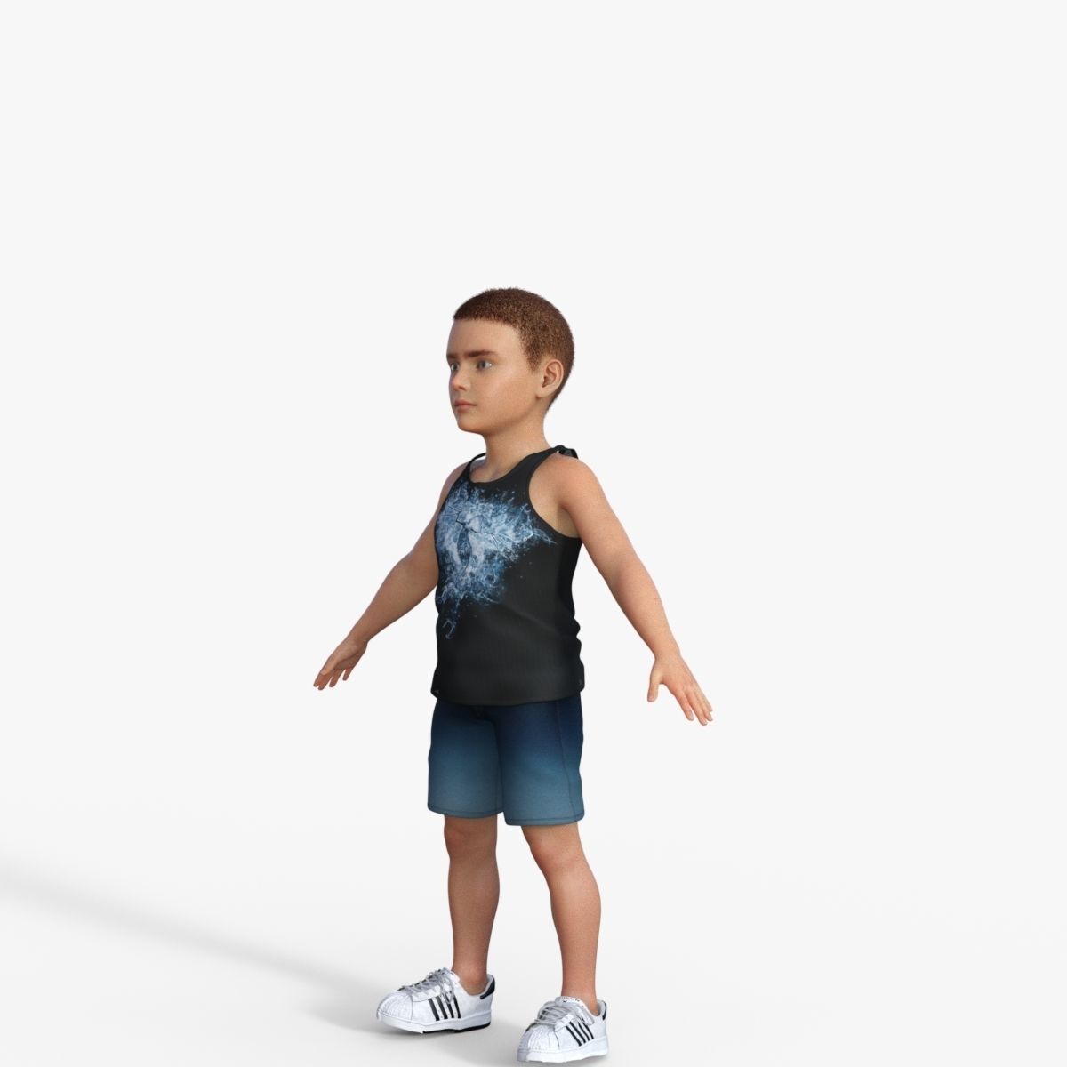 Sporty Kid 3D model_2