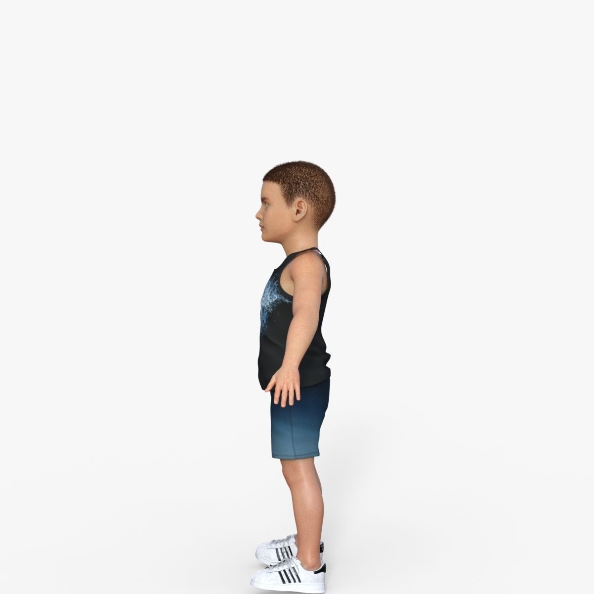 Sporty Kid 3D model_11