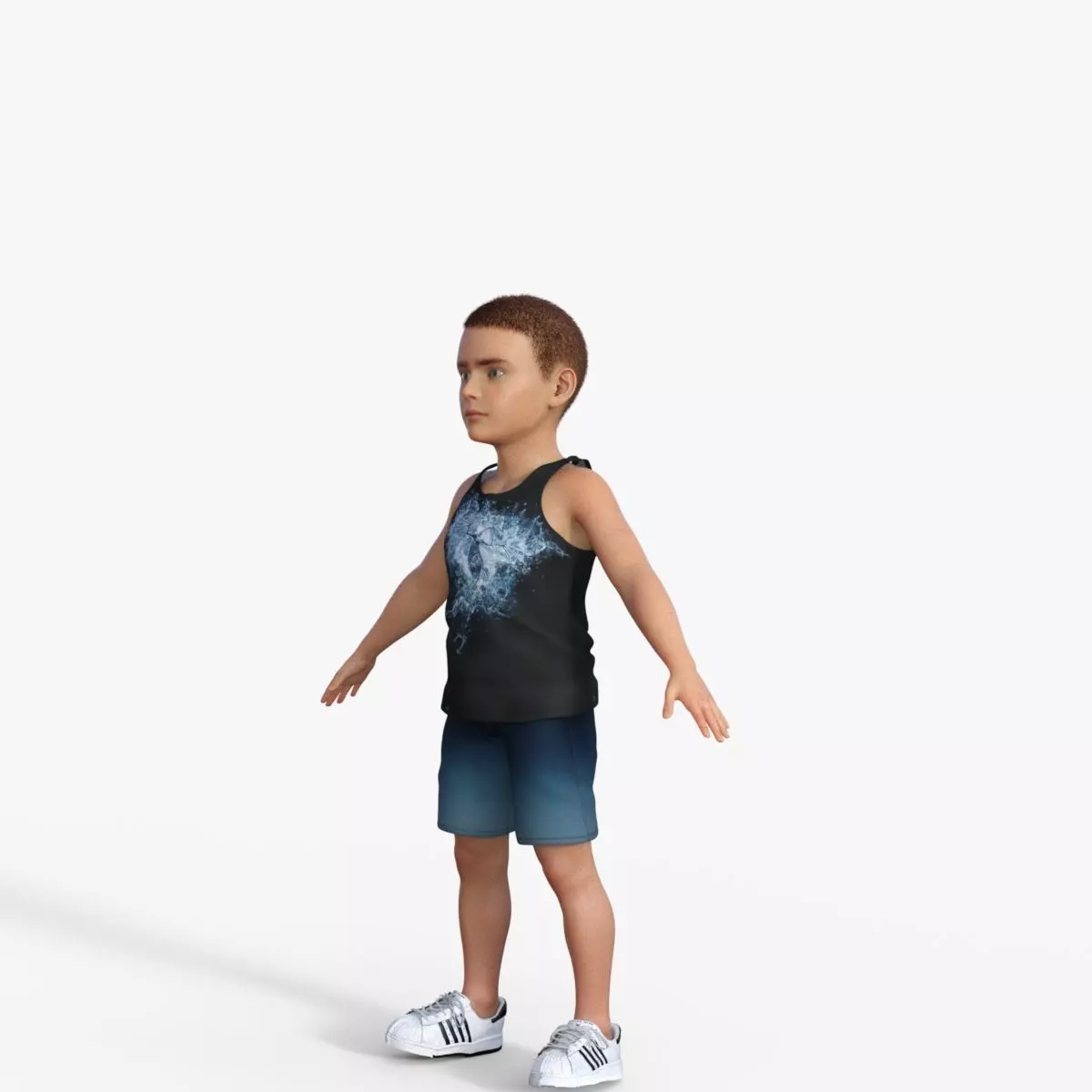 Sporty Kid 3D model_0