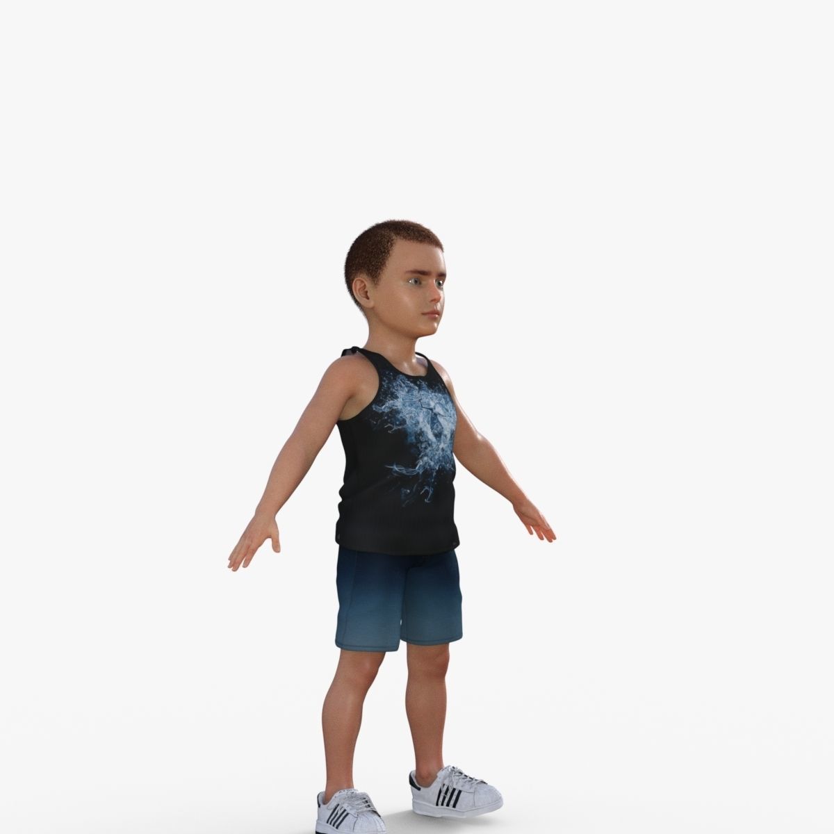 Sporty Kid 3D model_8