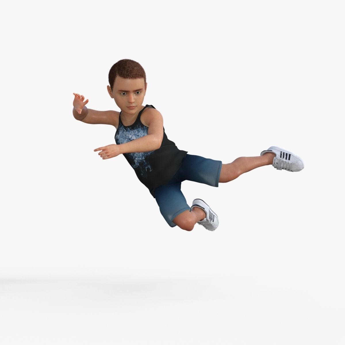 Sporty Kid 3D model_14