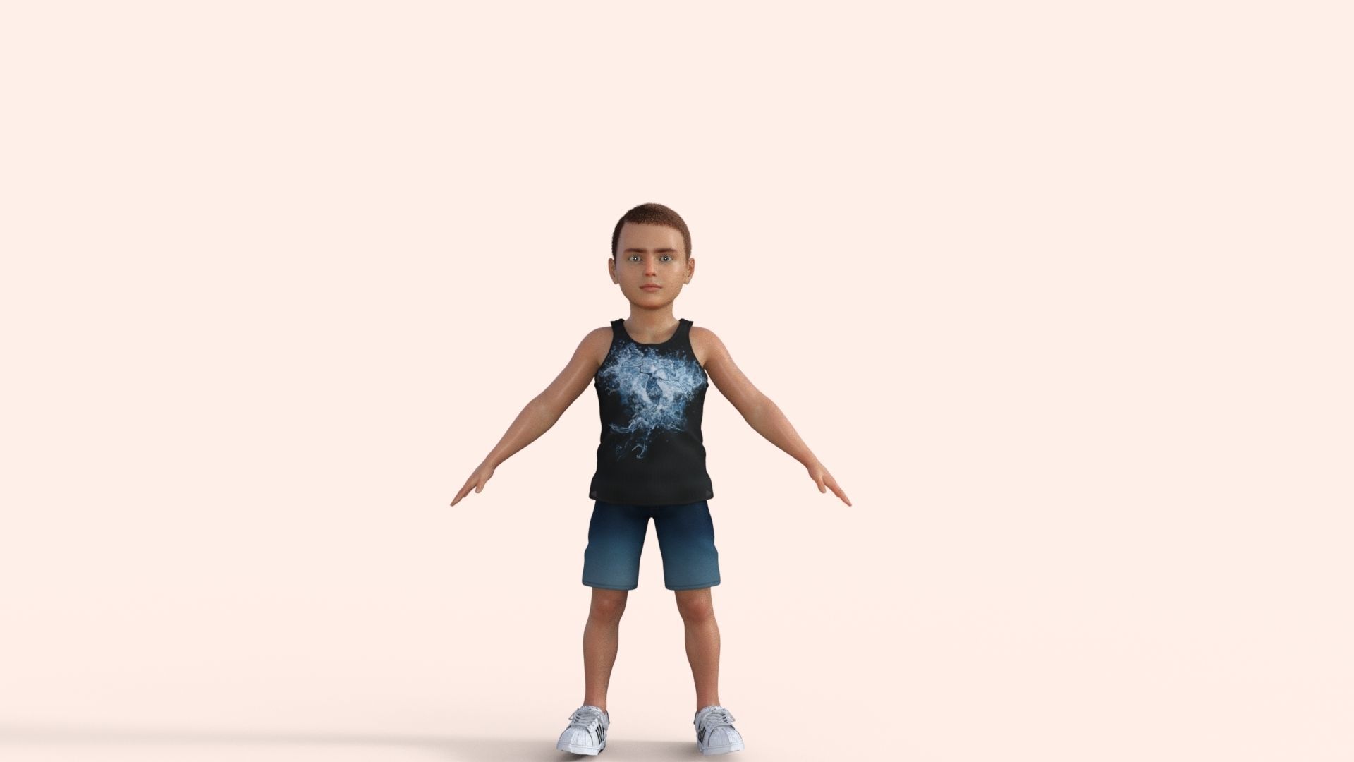 Sporty Kid 3D model_36
