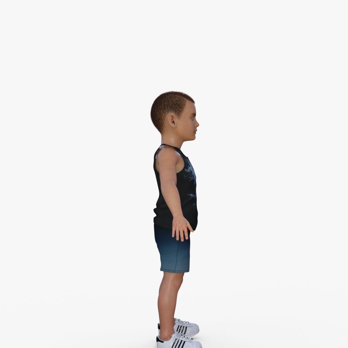 Sporty Kid 3D model_7