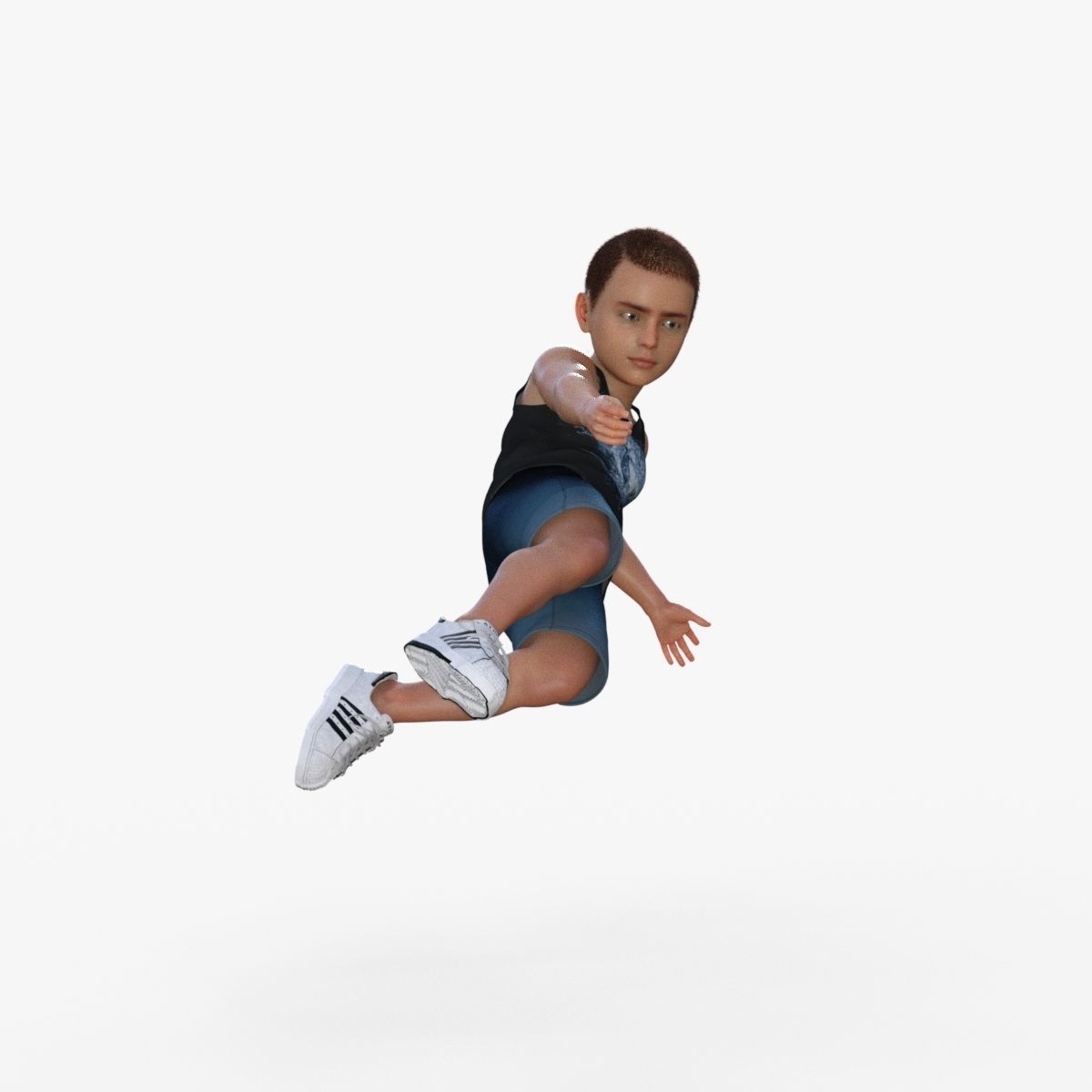 Sporty Kid 3D model_15