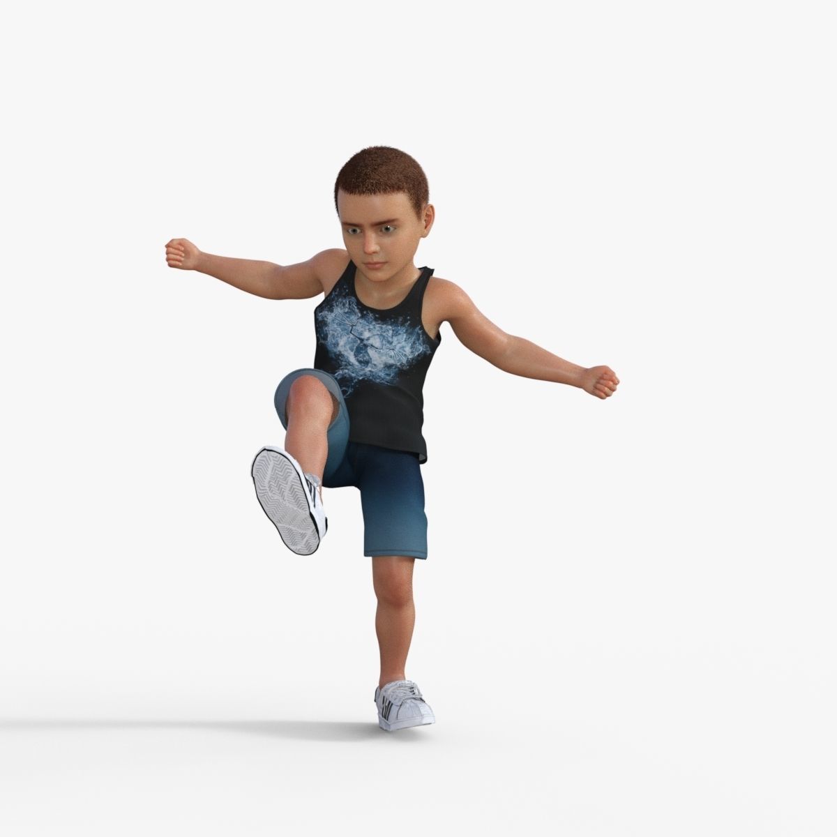 Sporty Kid 3D model_17