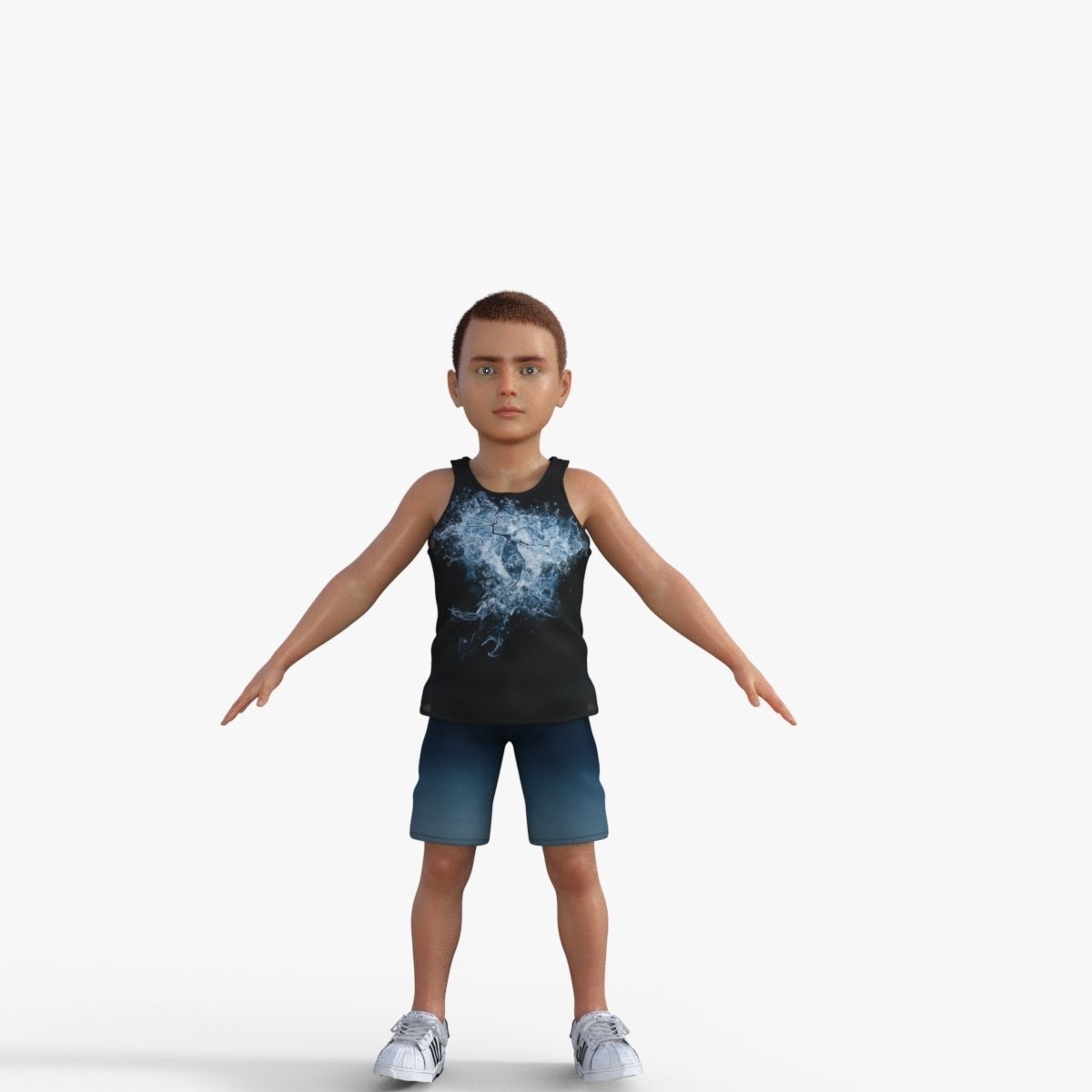 Sporty Kid 3D model_1