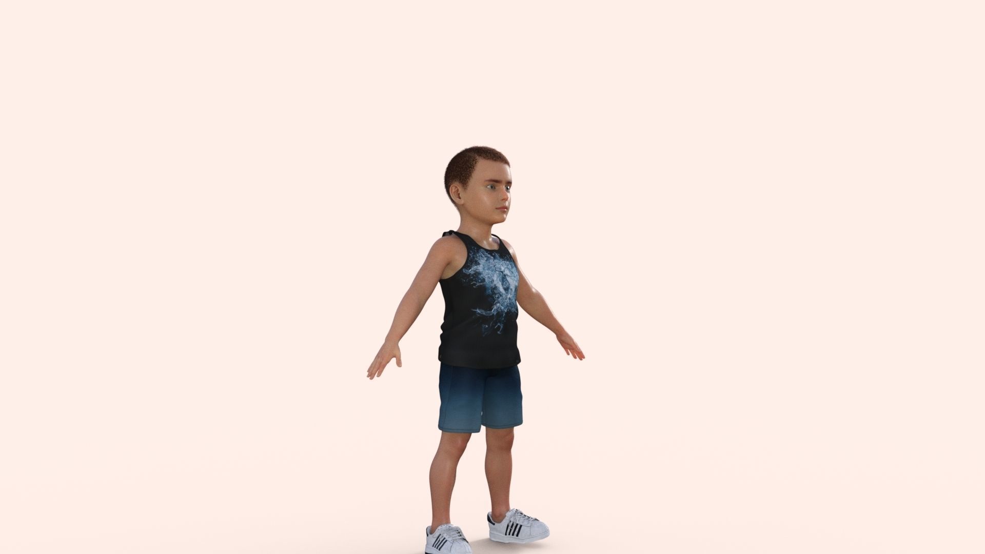 Sporty Kid 3D model_33