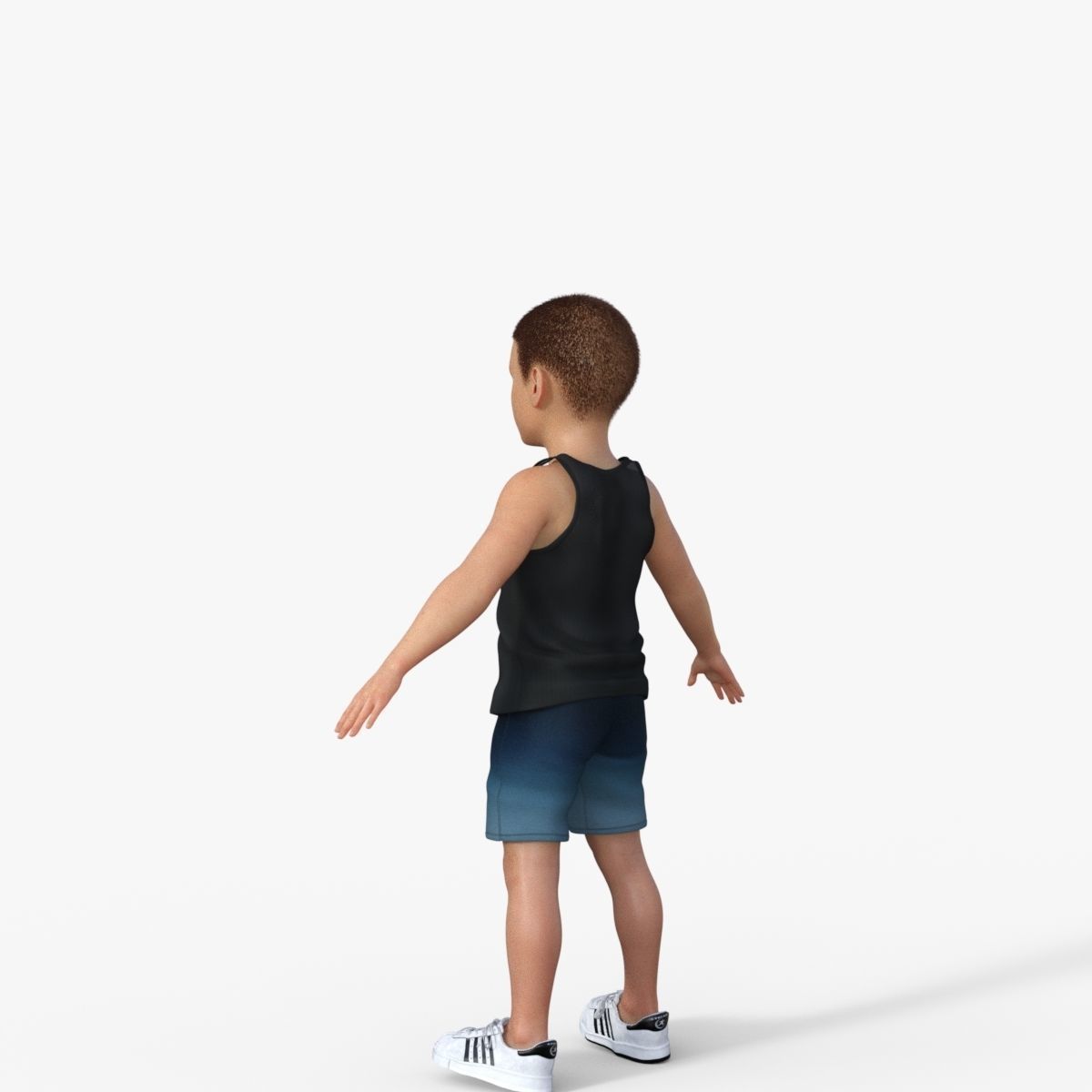 Sporty Kid 3D model_12