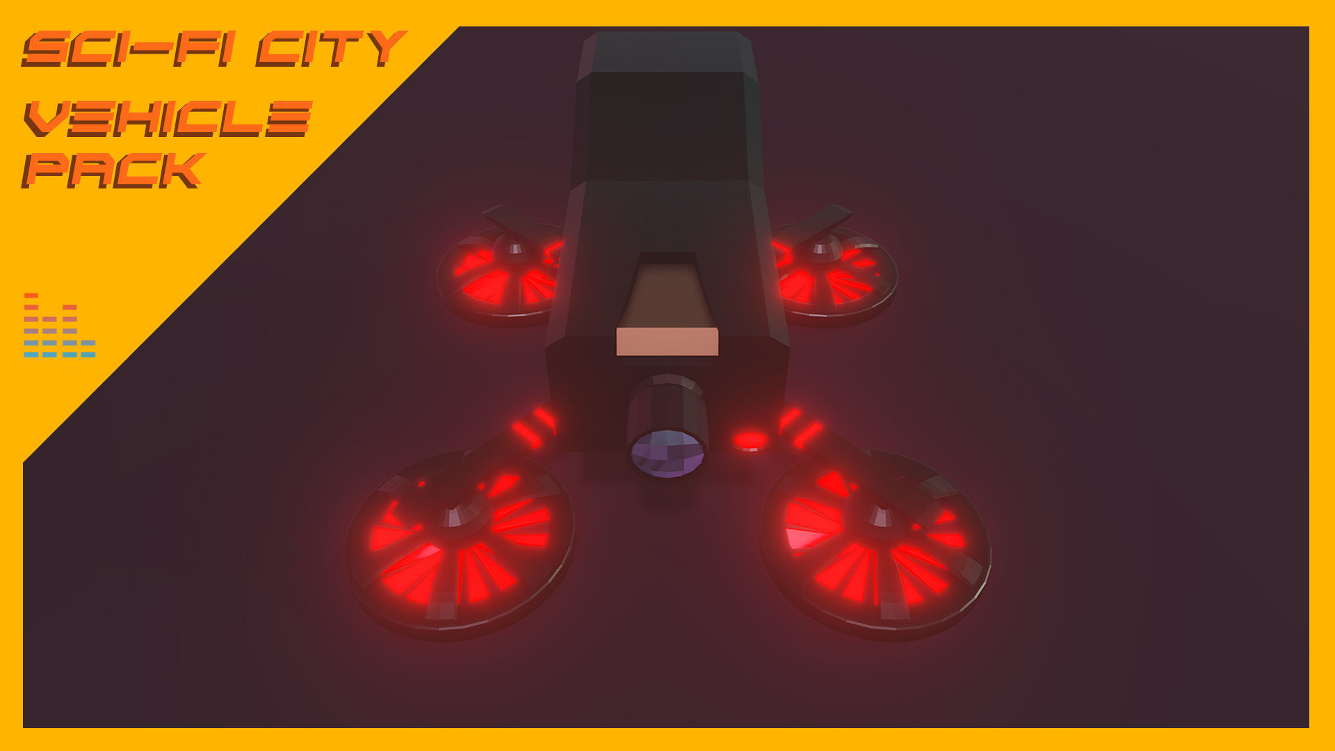 Scifi City Vehicles Asset Pack Low-poly 3D model_3