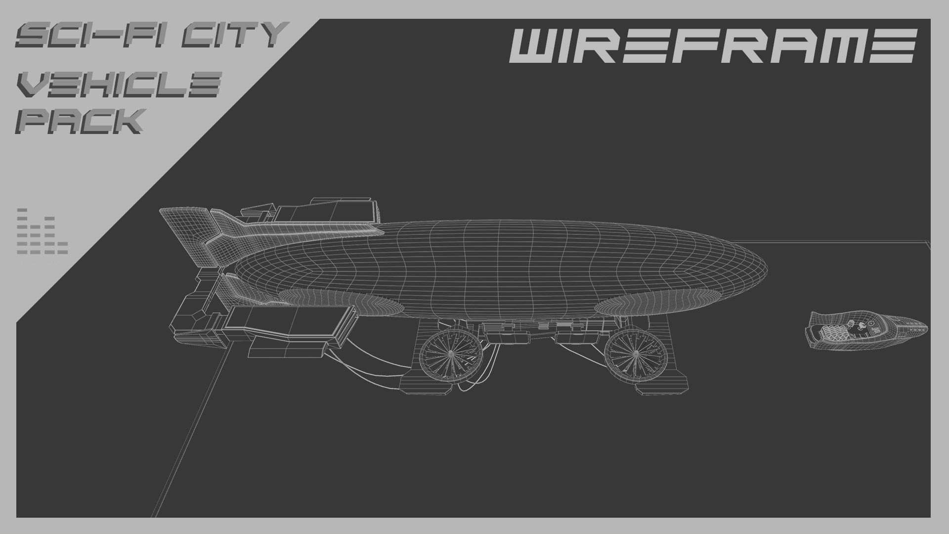 Scifi City Vehicles Asset Pack Low-poly 3D model_21