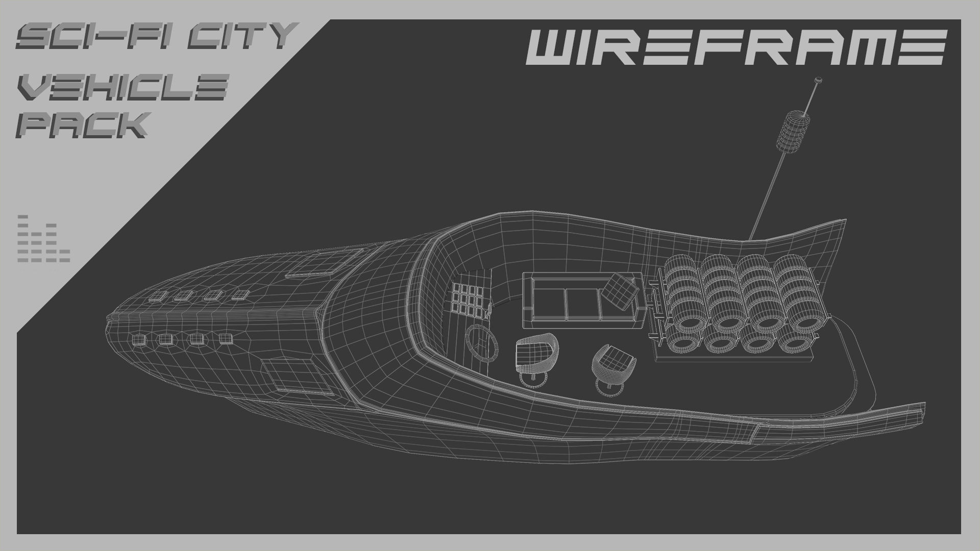 Scifi City Vehicles Asset Pack Low-poly 3D model_24