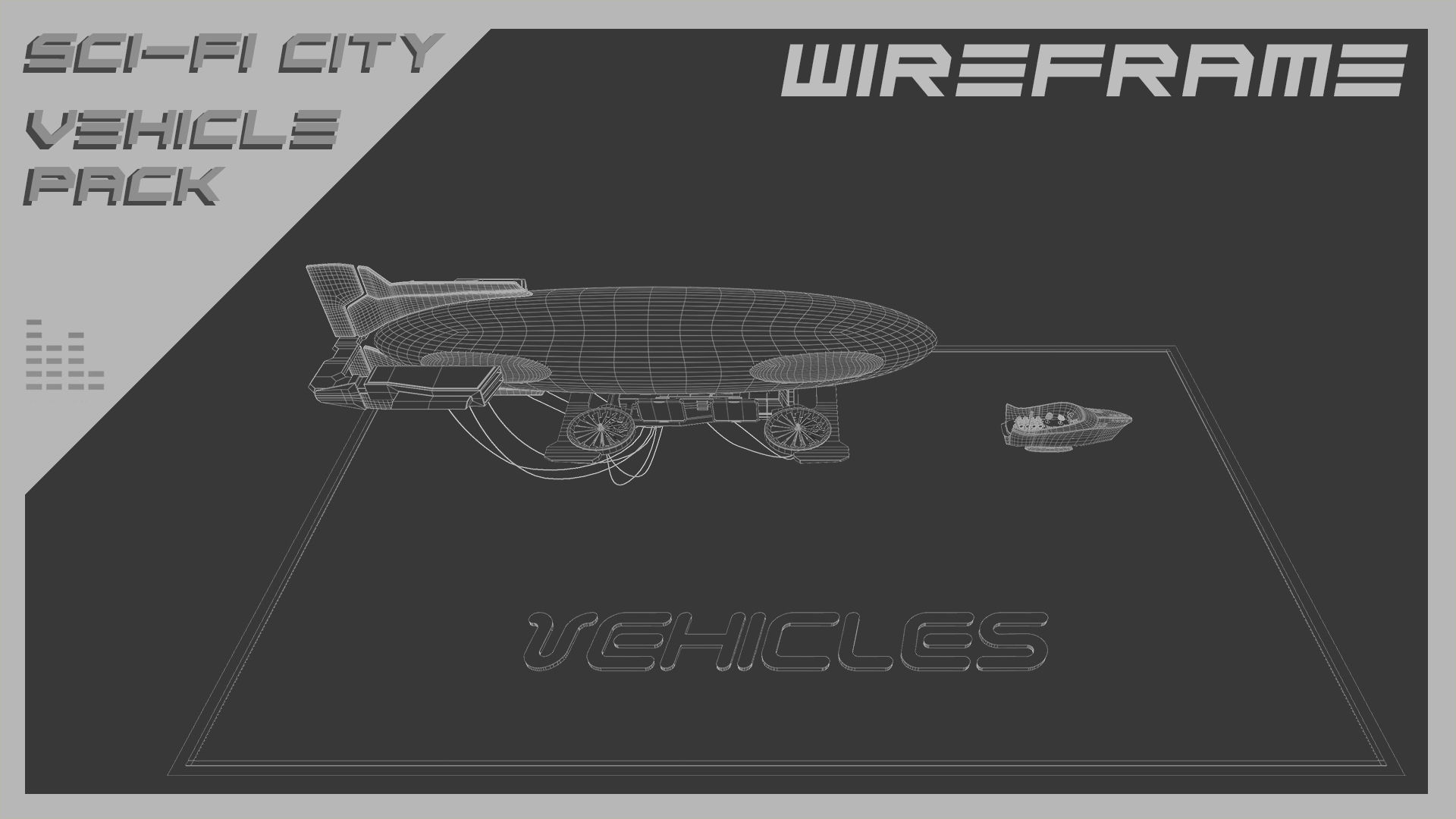 Scifi City Vehicles Asset Pack Low-poly 3D model_20