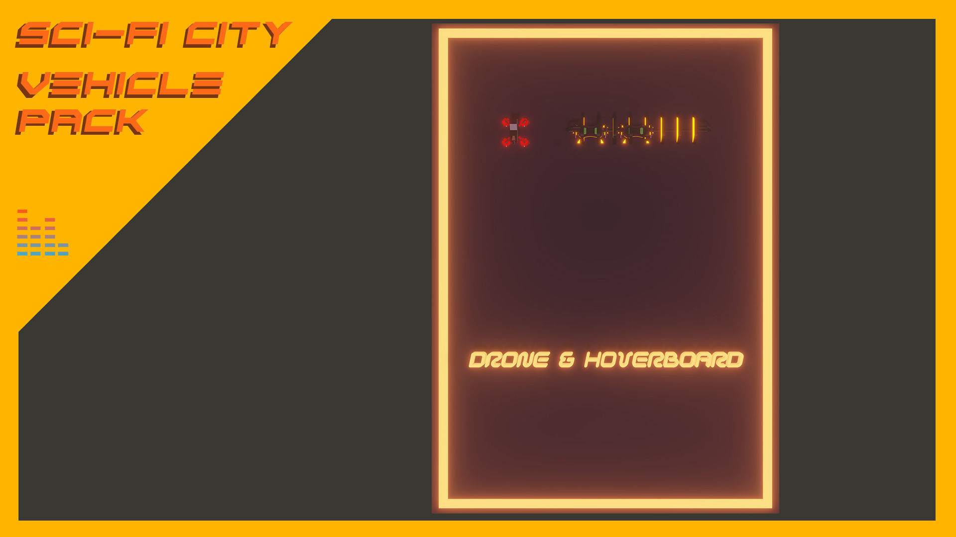 Scifi City Vehicles Asset Pack Low-poly 3D model_2