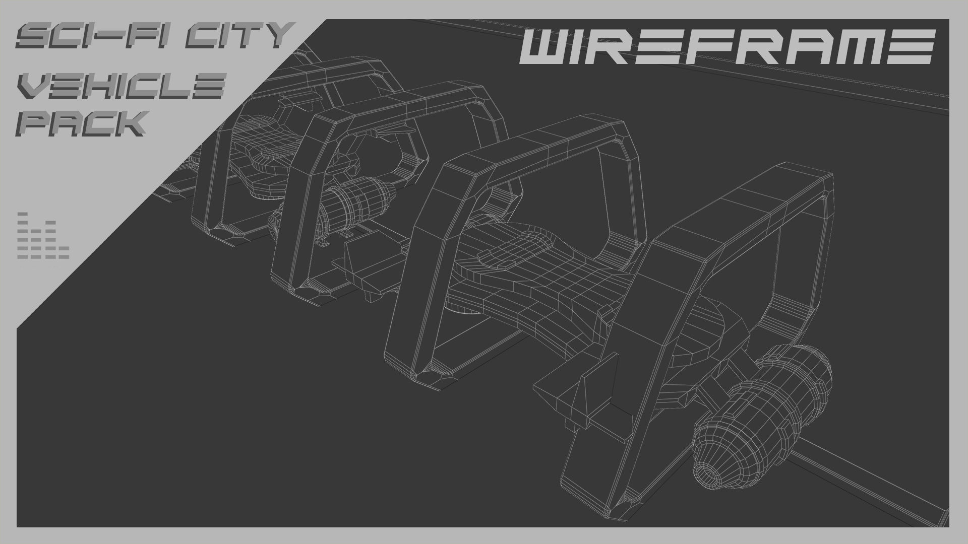 Scifi City Vehicles Asset Pack Low-poly 3D model_27