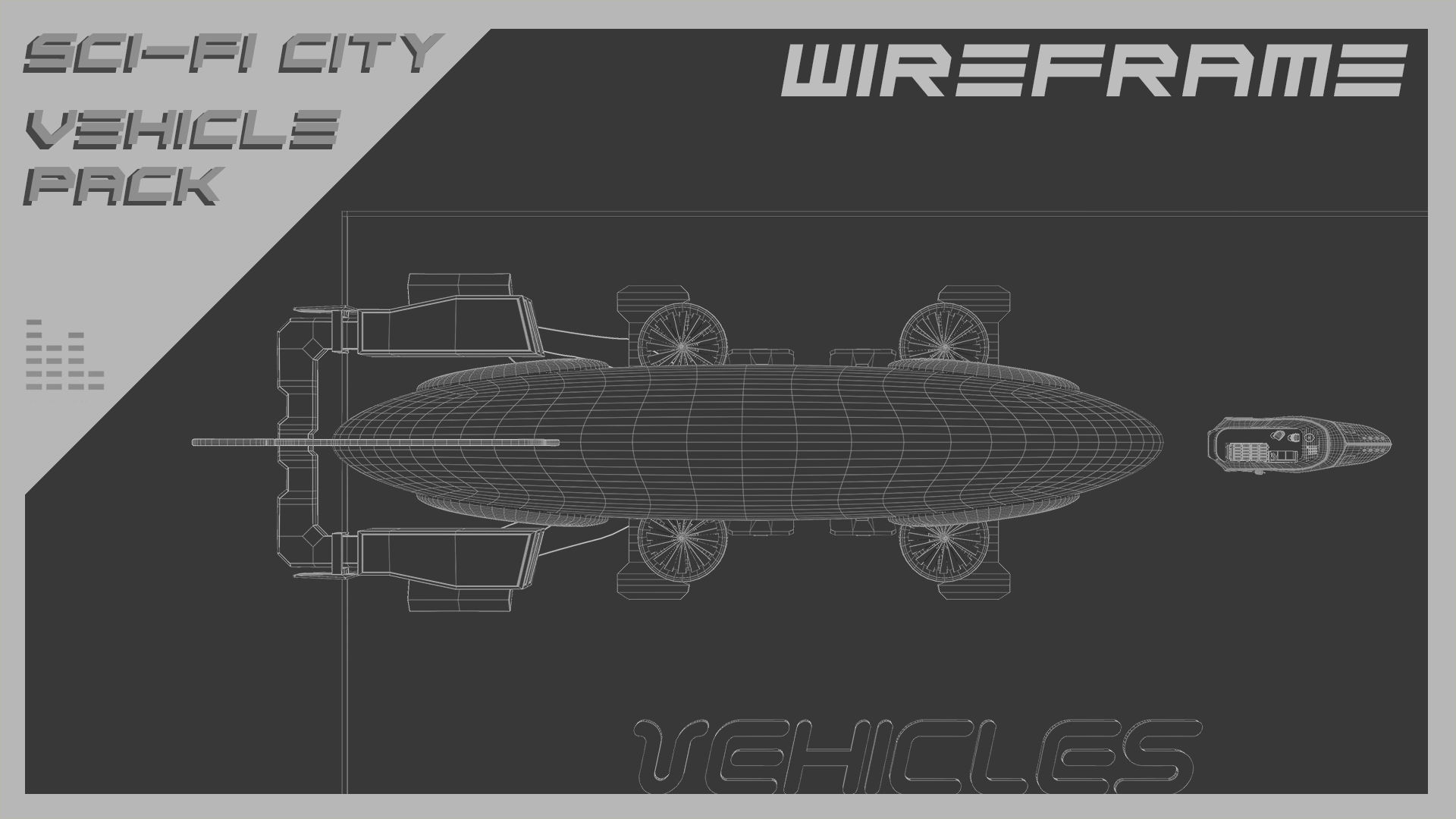 Scifi City Vehicles Asset Pack Low-poly 3D model_23