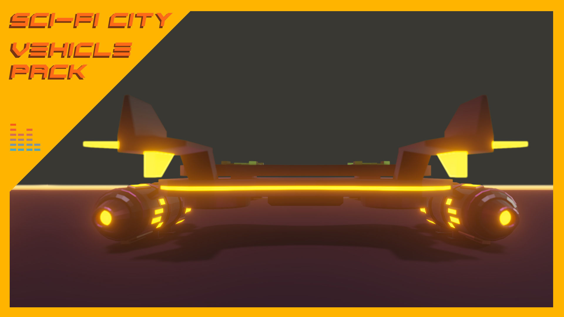 Scifi City Vehicles Asset Pack Low-poly 3D model_6