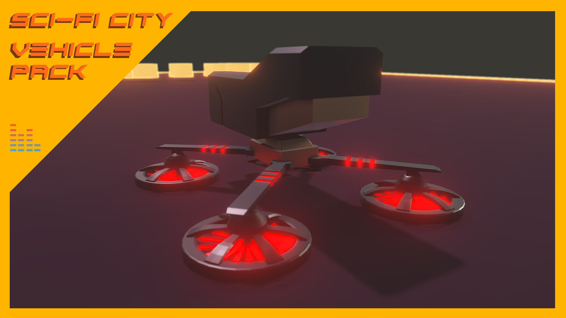 Scifi City Vehicles Asset Pack Low-poly 3D model_4