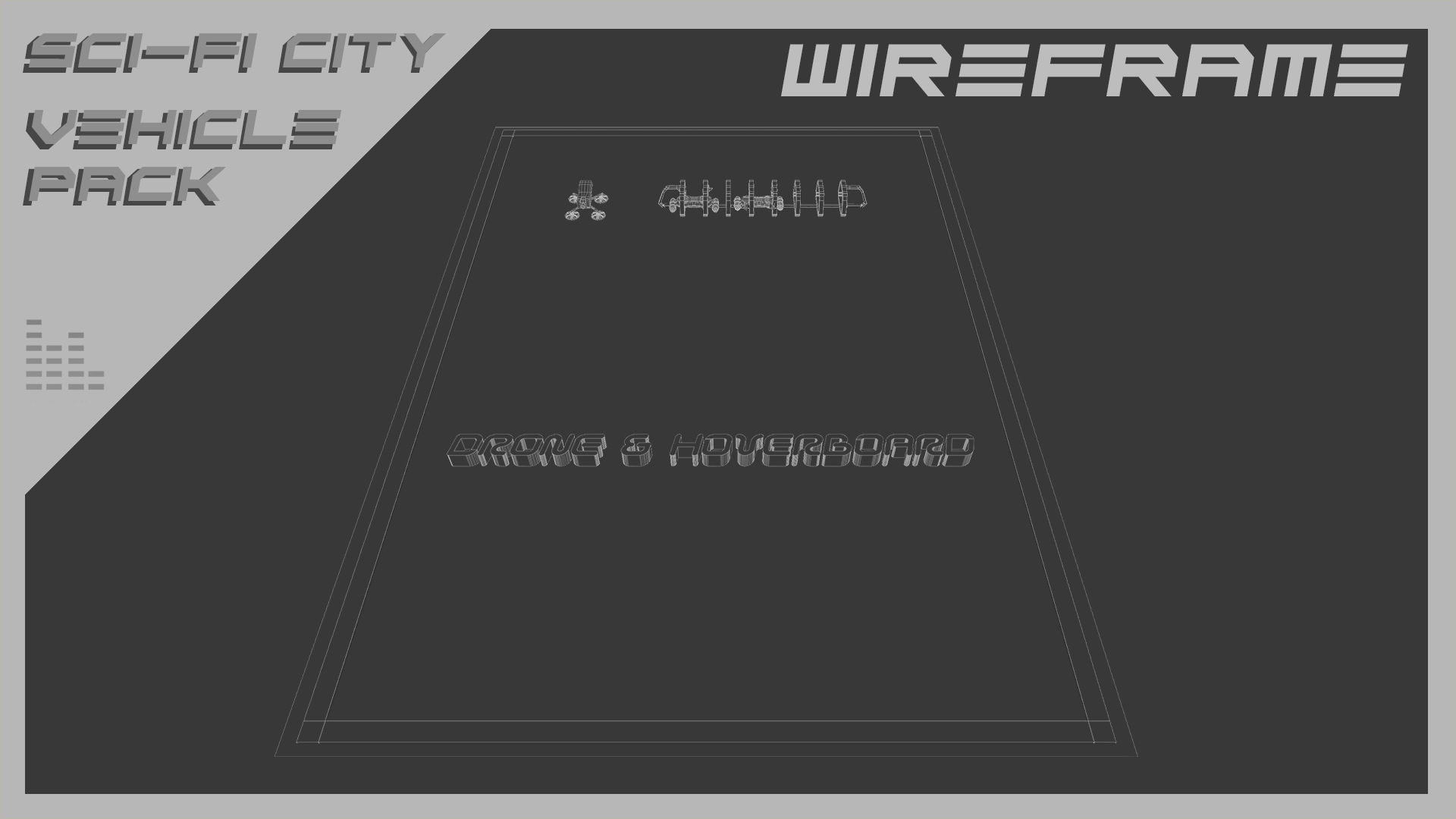 Scifi City Vehicles Asset Pack Low-poly 3D model_25