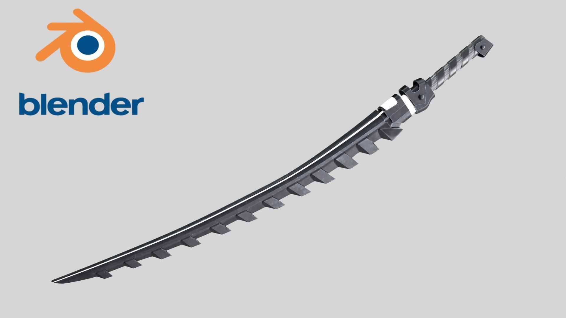 Fantasy Sci-Fi Sword Low-poly 3D model_3