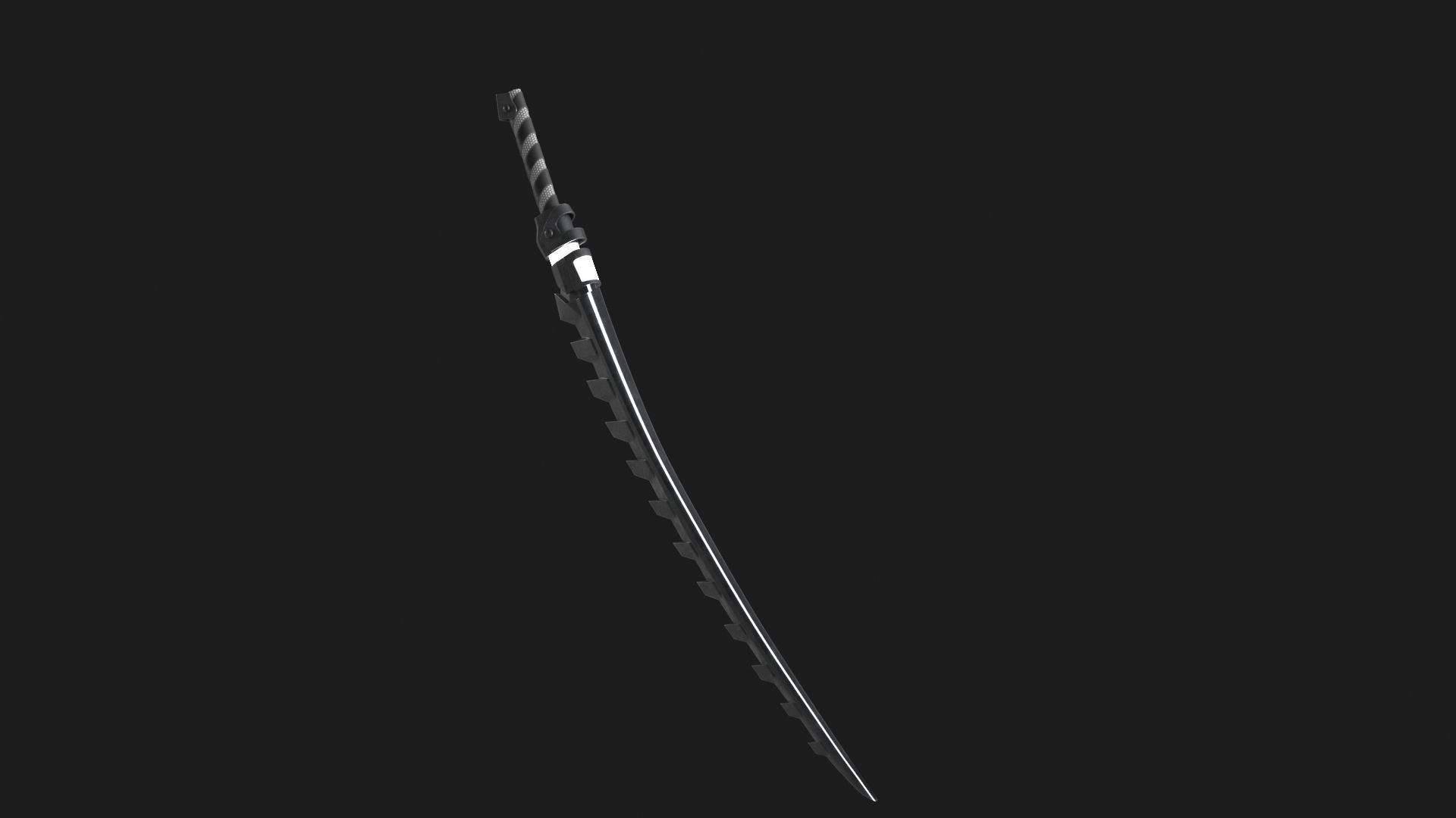 Fantasy Sci-Fi Sword Low-poly 3D model_11