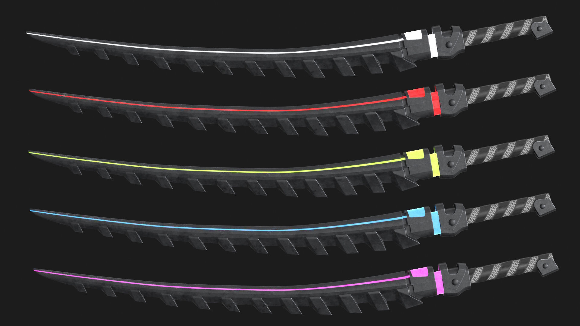 Fantasy Sci-Fi Sword Low-poly 3D model_2