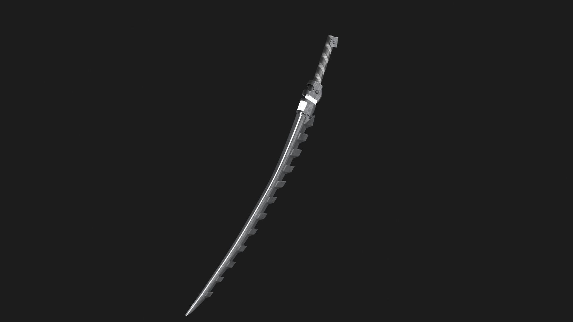 Fantasy Sci-Fi Sword Low-poly 3D model_9