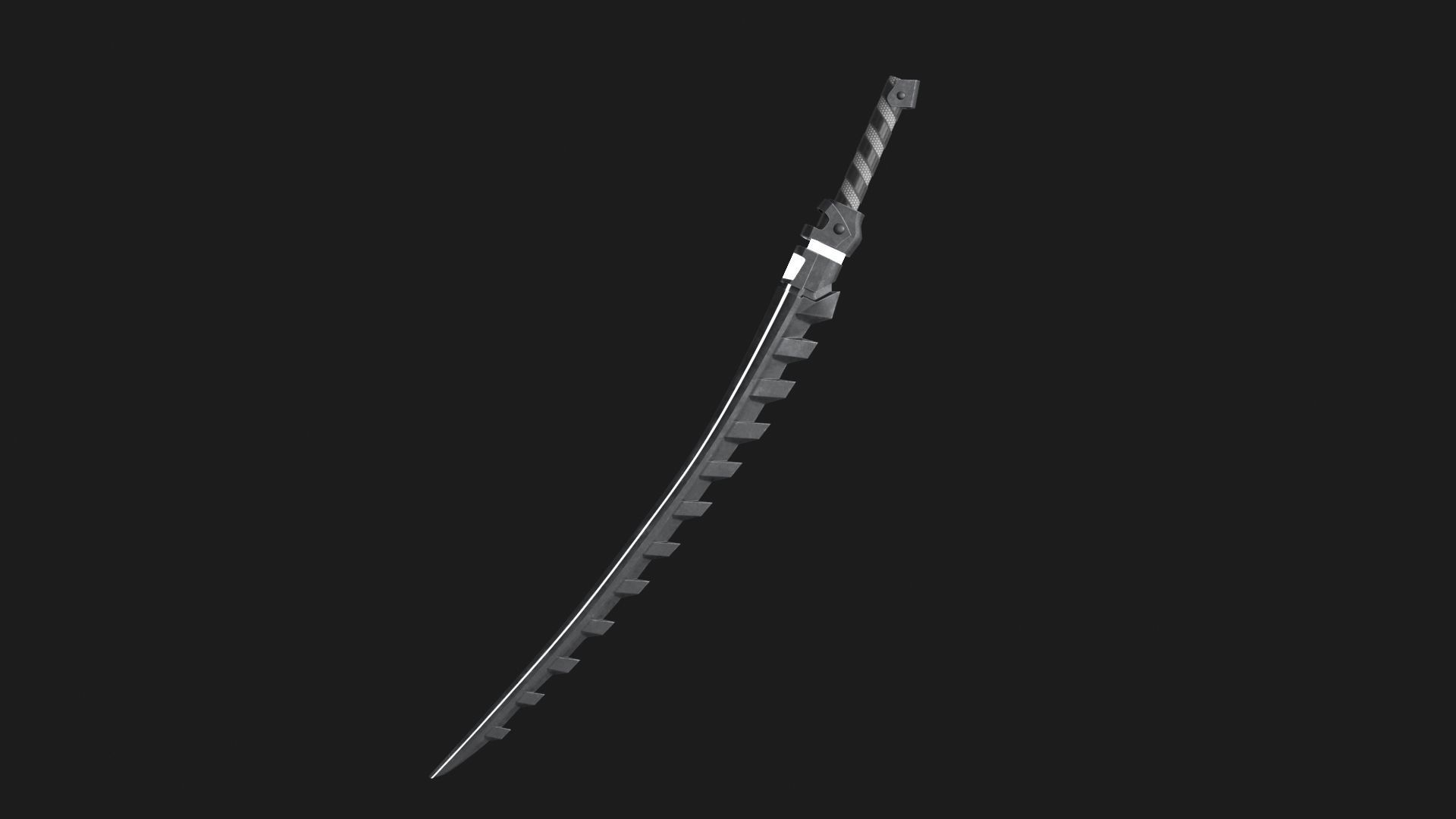 Fantasy Sci-Fi Sword Low-poly 3D model_8