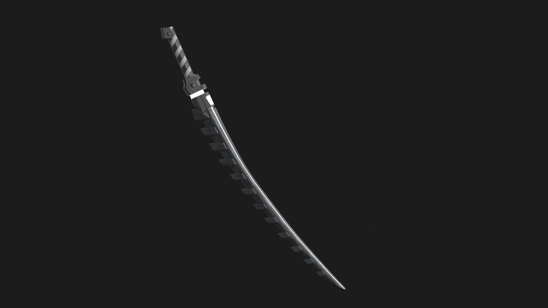 Fantasy Sci-Fi Sword Low-poly 3D model_12