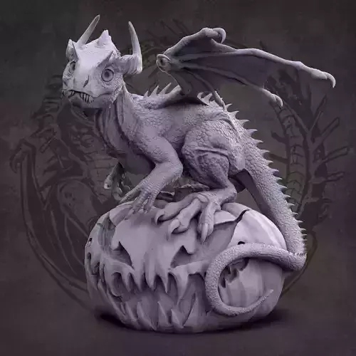 halloween baby dragon 3D print model