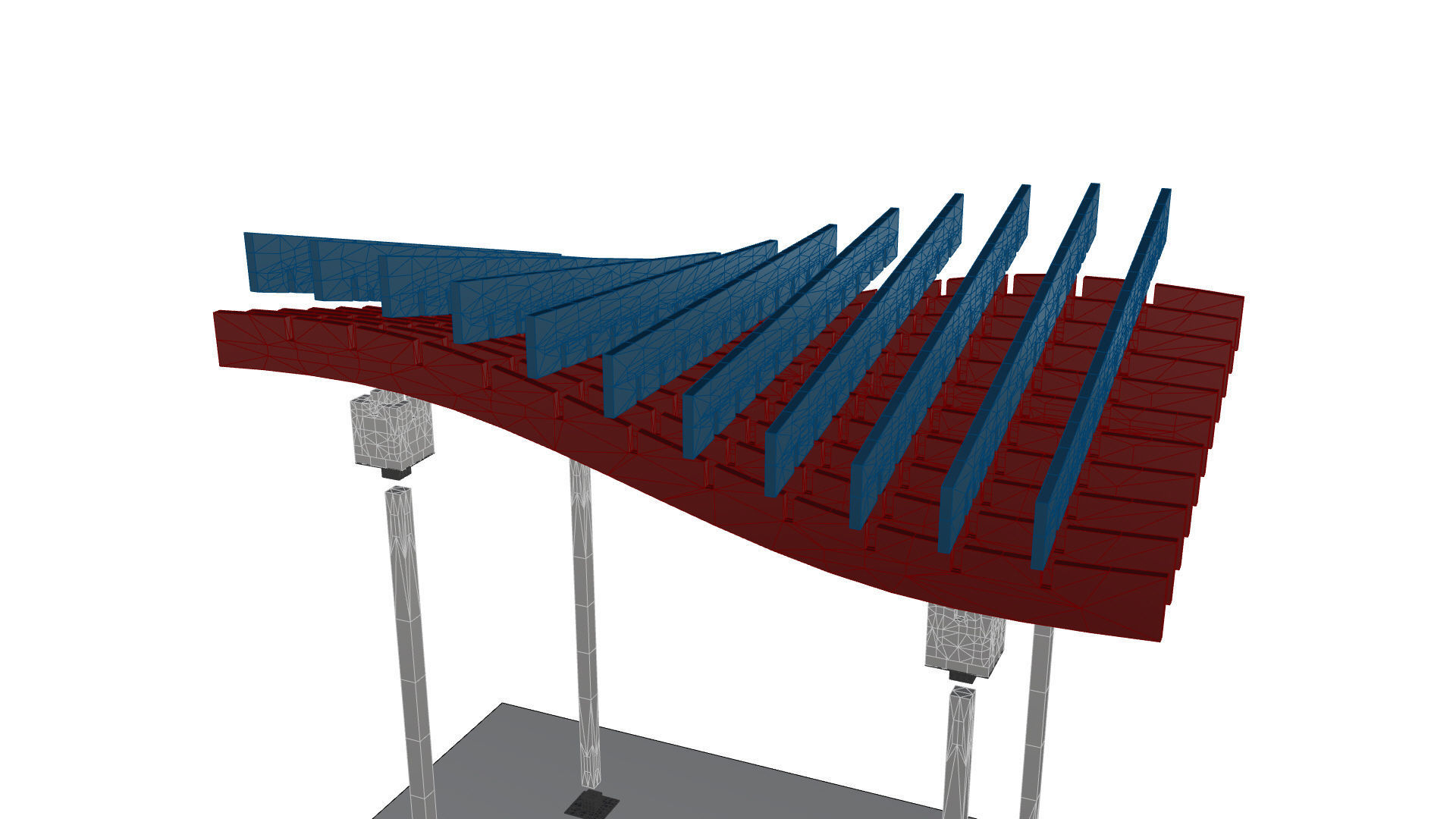 Wavy Parametric Pergola 01 3D model_38