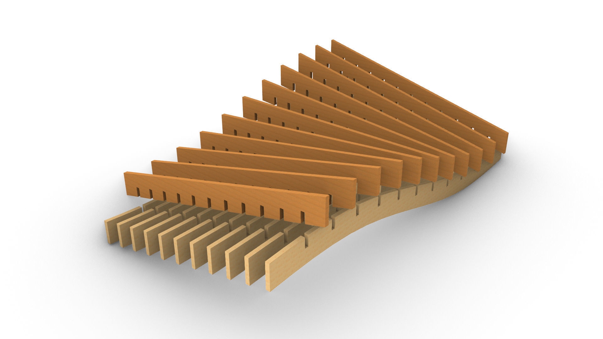 Wavy Parametric Pergola 01 3D model_23