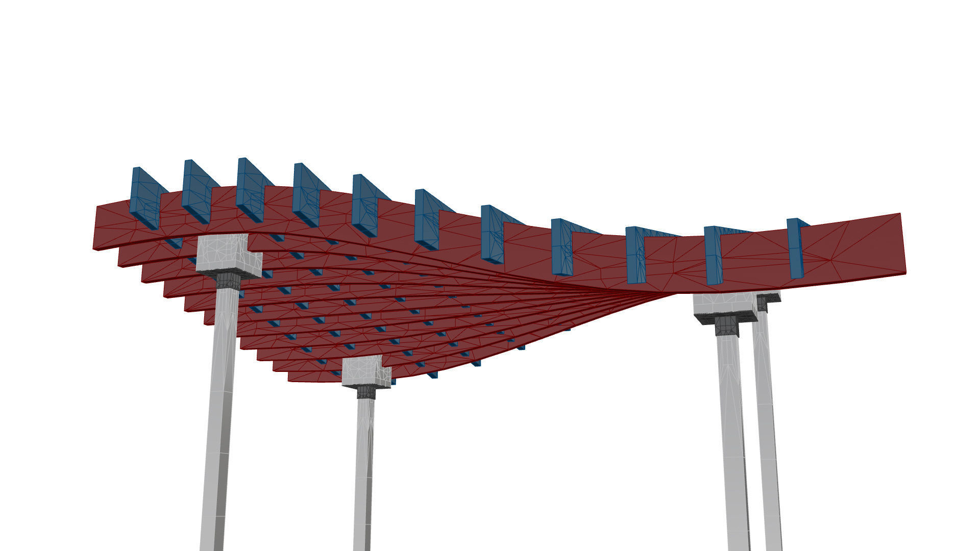 Wavy Parametric Pergola 01 3D model_32