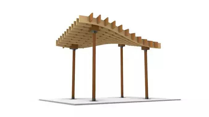 Wavy Parametric Pergola 01