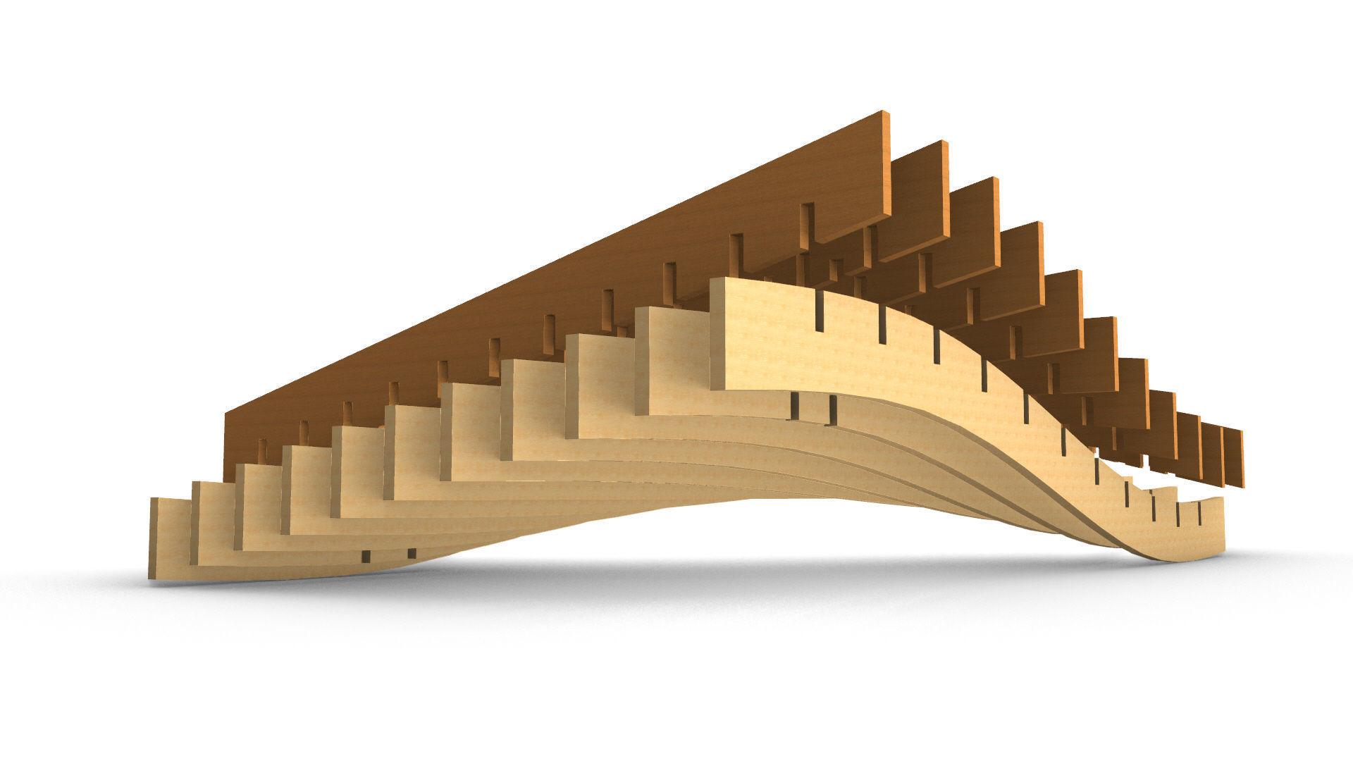 Wavy Parametric Pergola 01 3D model_22