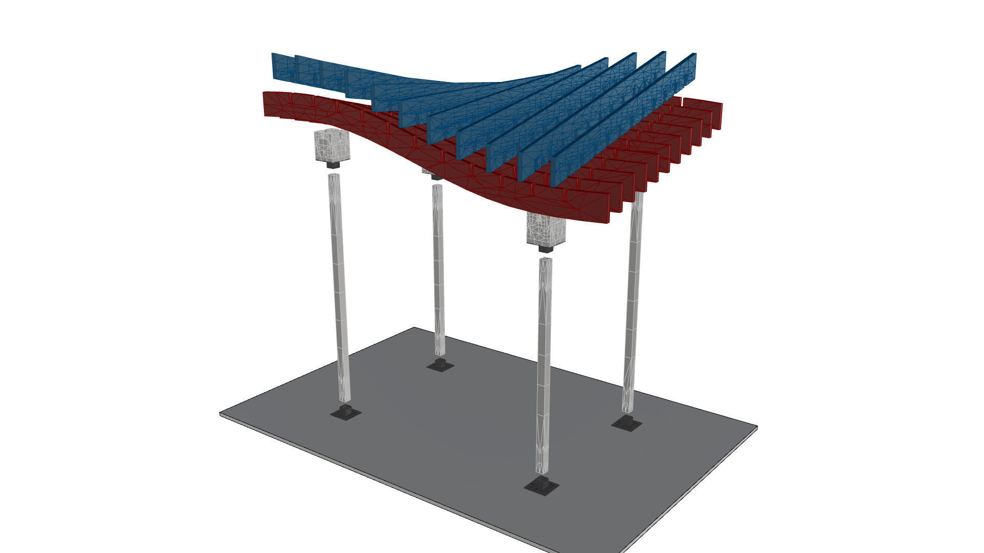 Wavy Parametric Pergola 01 3D model_39