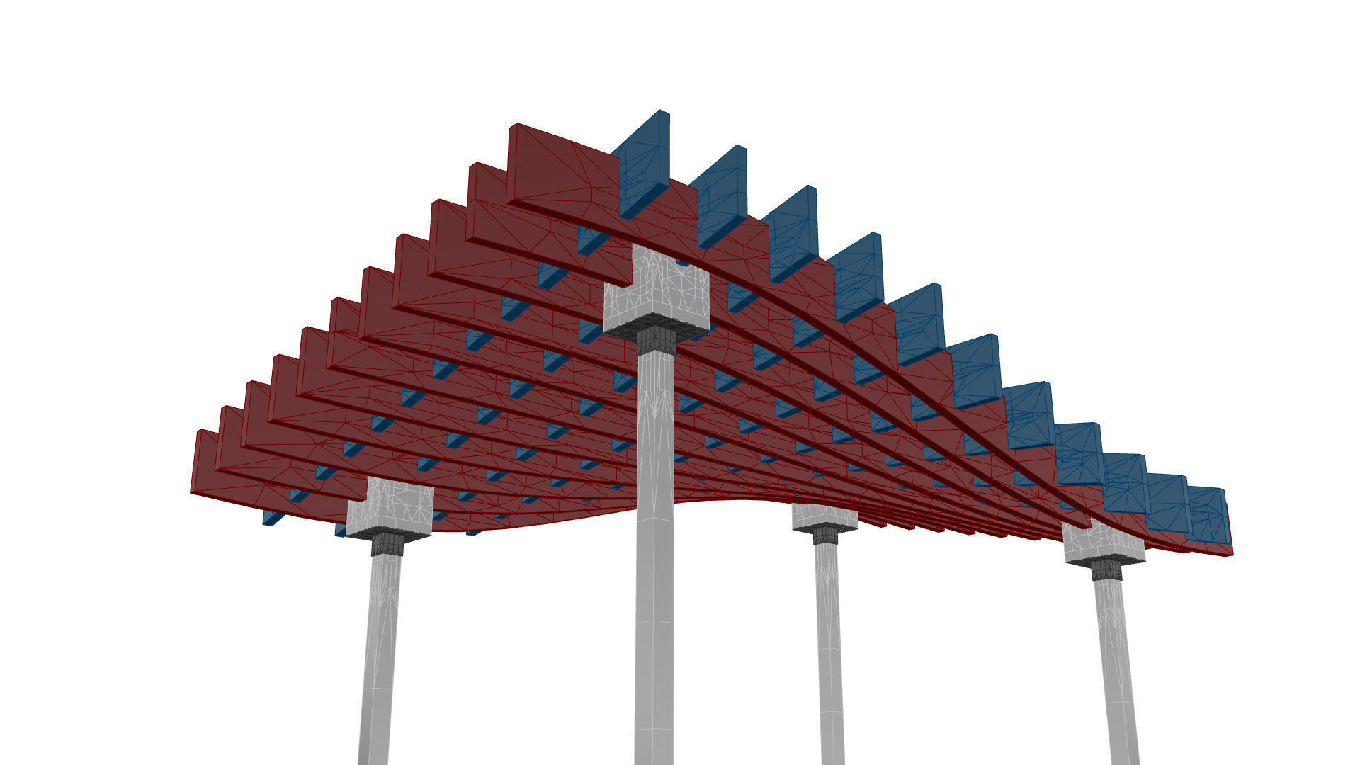 Wavy Parametric Pergola 01 3D model_31