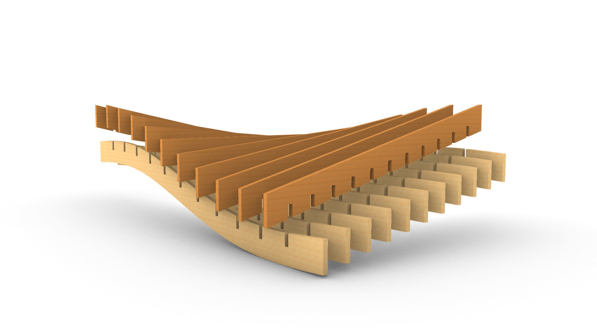 Wavy Parametric Pergola 01 3D model_24