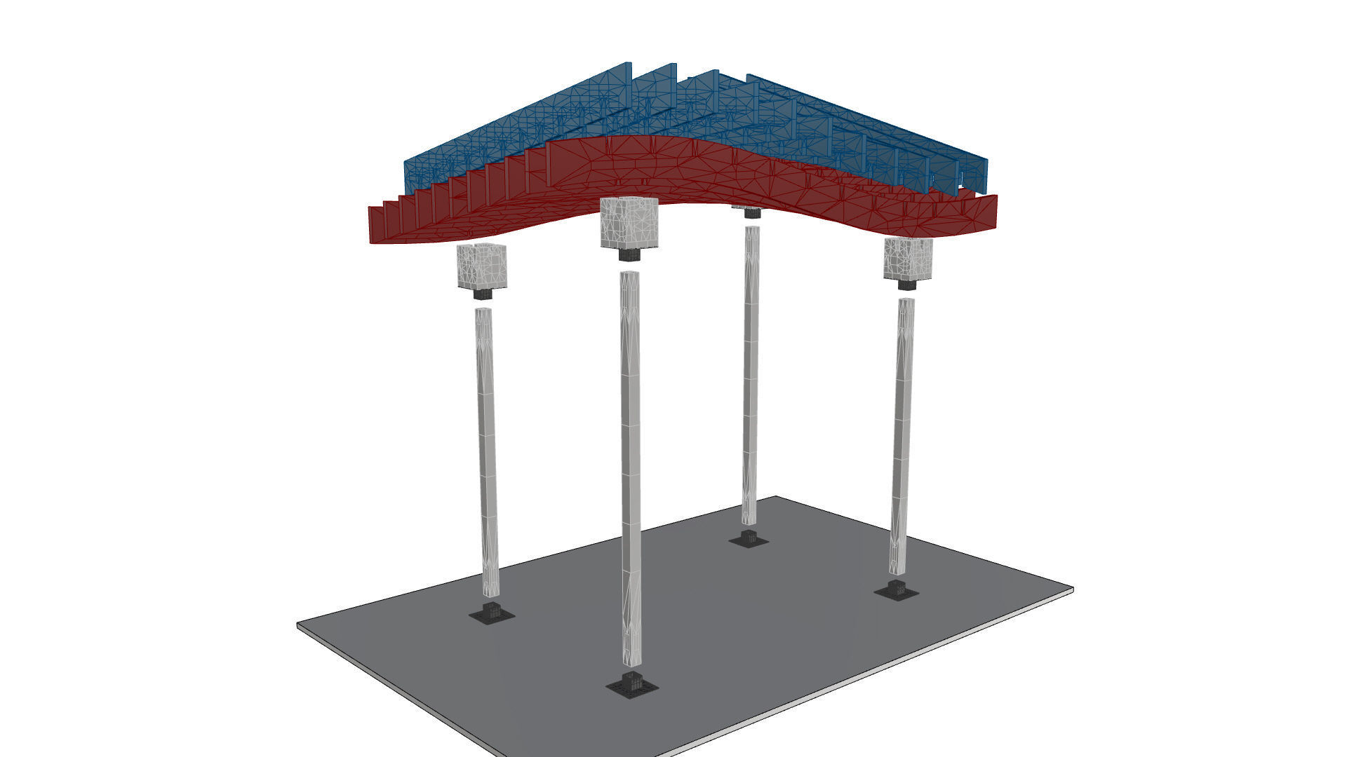 Wavy Parametric Pergola 01 3D model_40