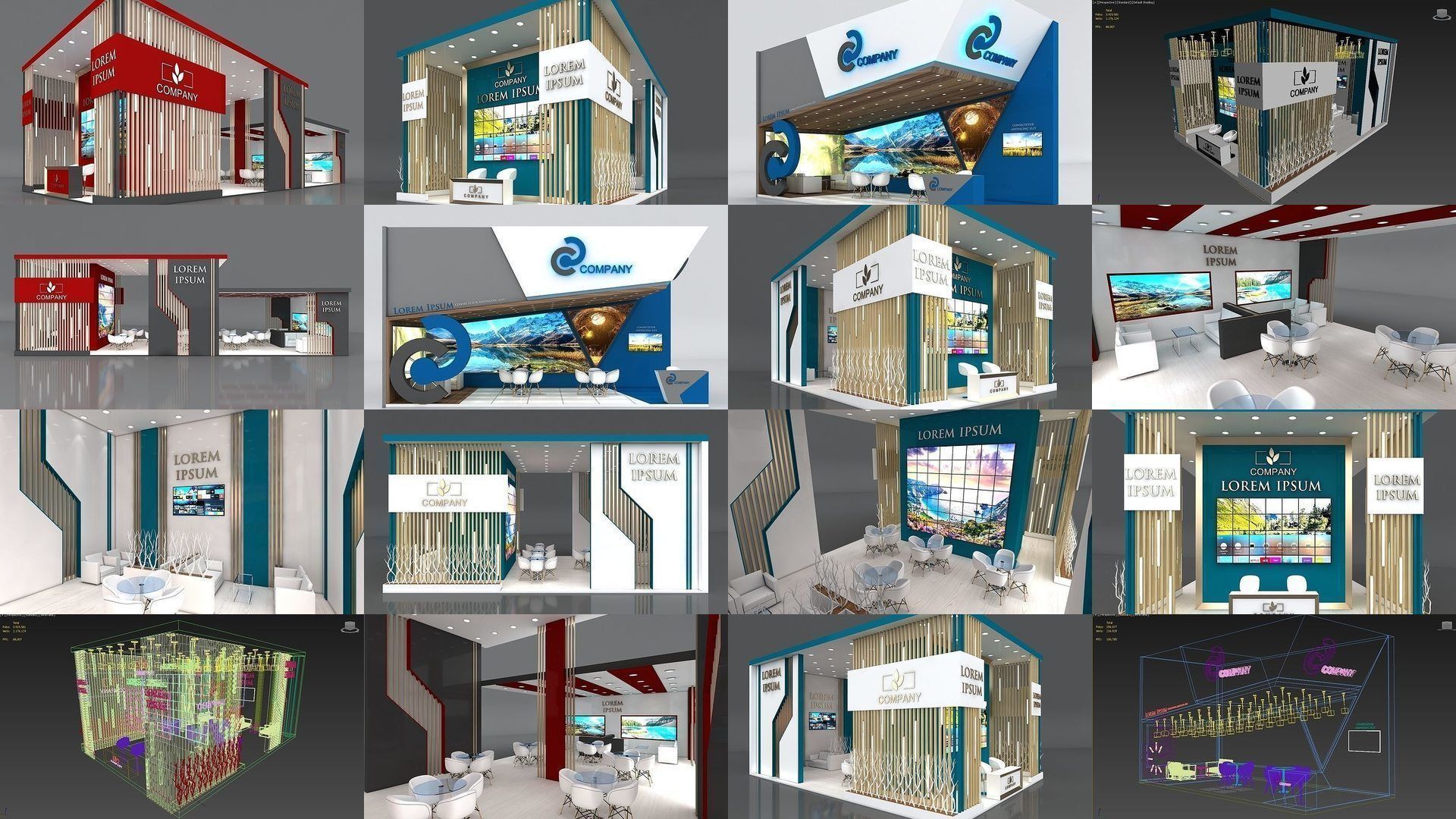 51 Exhibition Stand Stall Booth 50 3D model 3D Model Collection _12